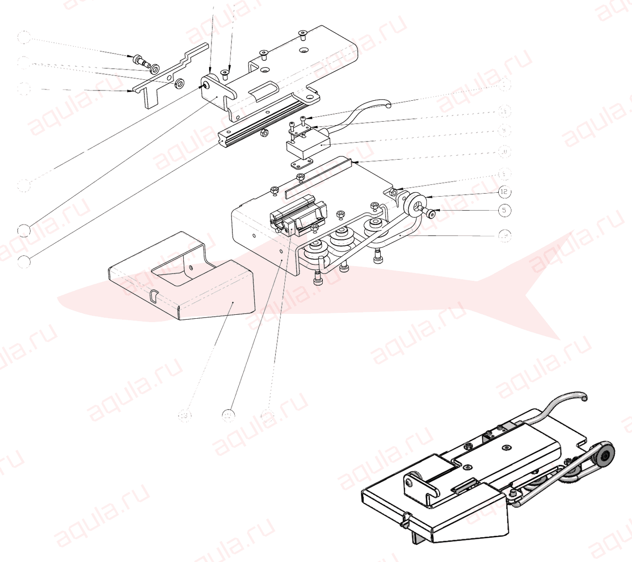 Morgana DigiBook 200 A0412001-00 Ass. tavolino misura 200 — схема деталей