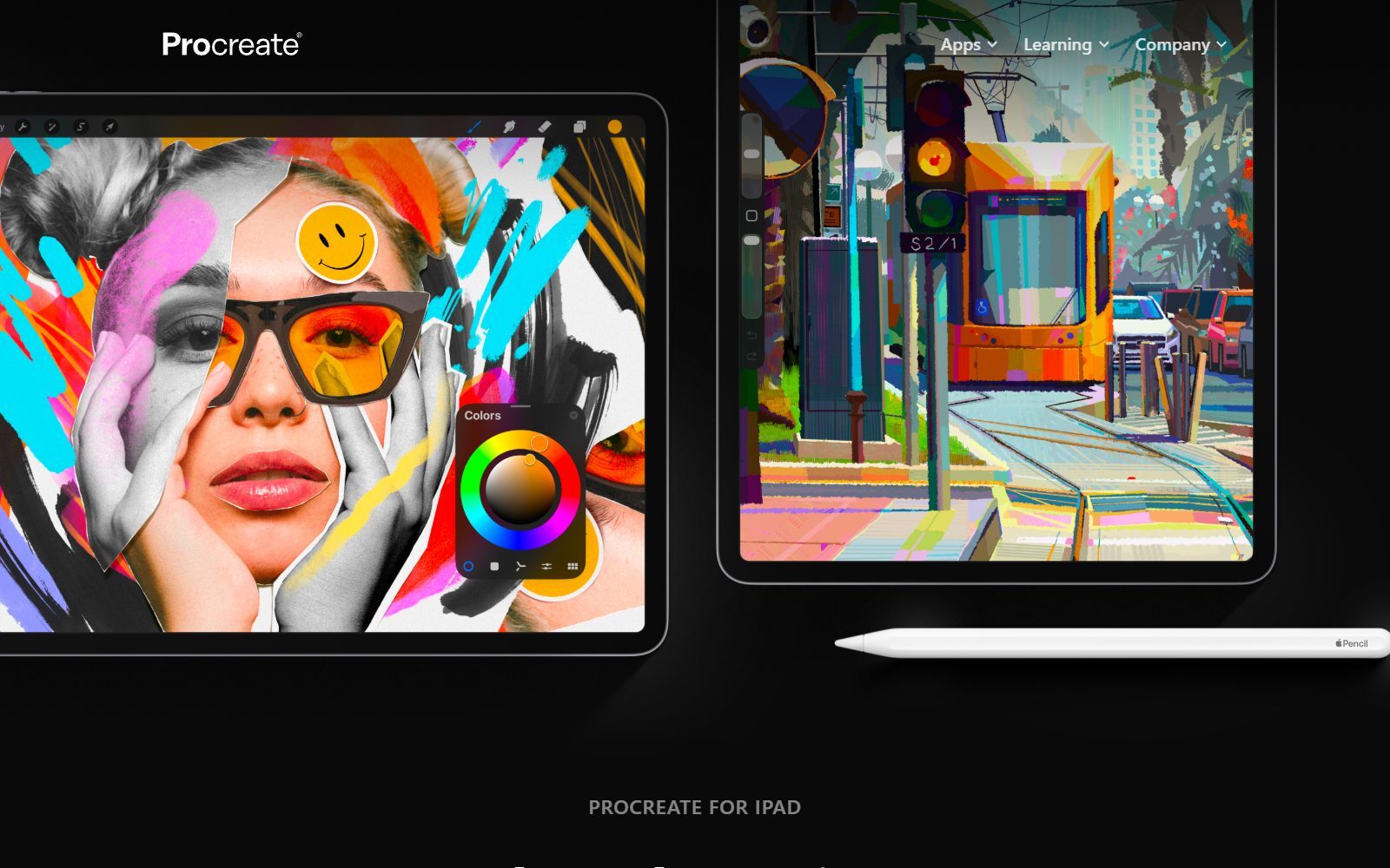 Procreate for iPad homepage screenshot (October 2026)