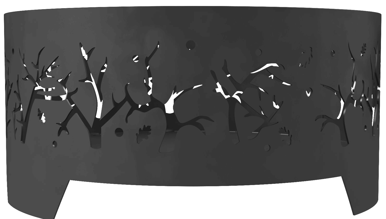 Костровая чаша Ветки 65 см чёрная