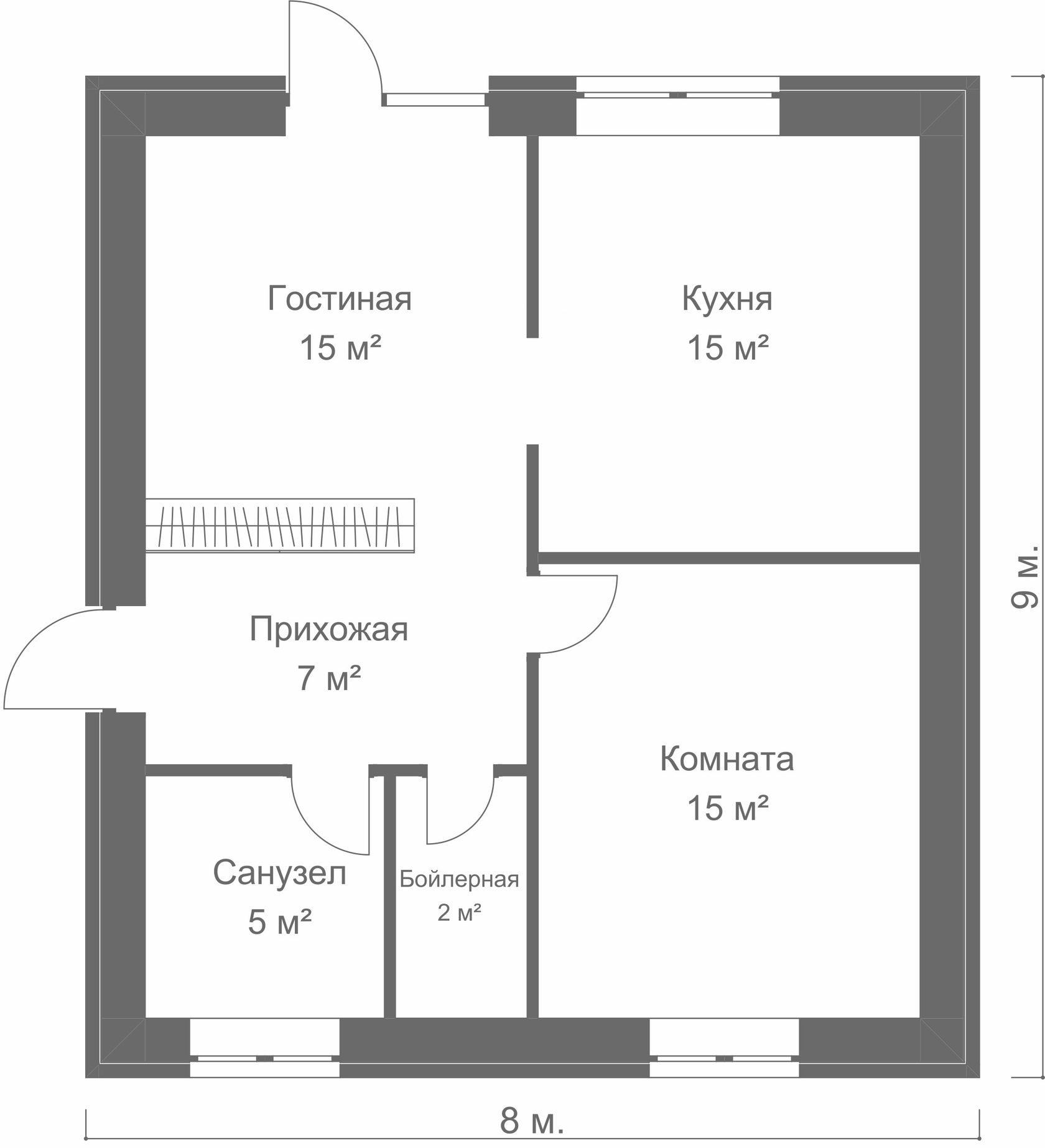 Проекты домов одноэтажных до 65 кв м