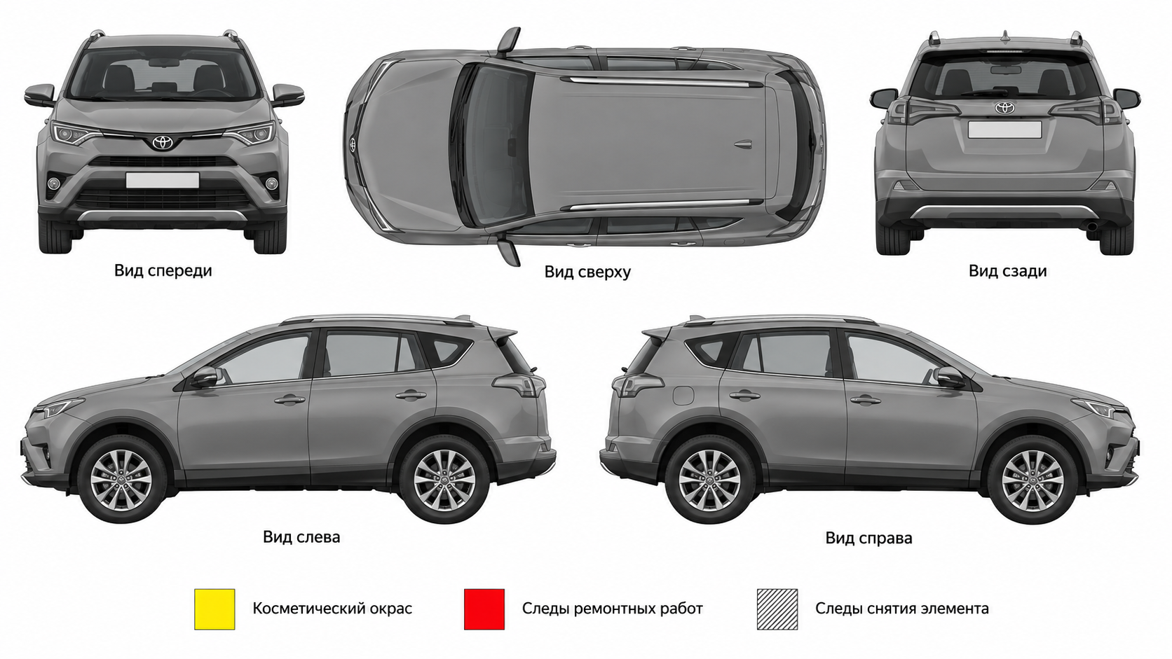 Карта ЛКП Toyota RAV4