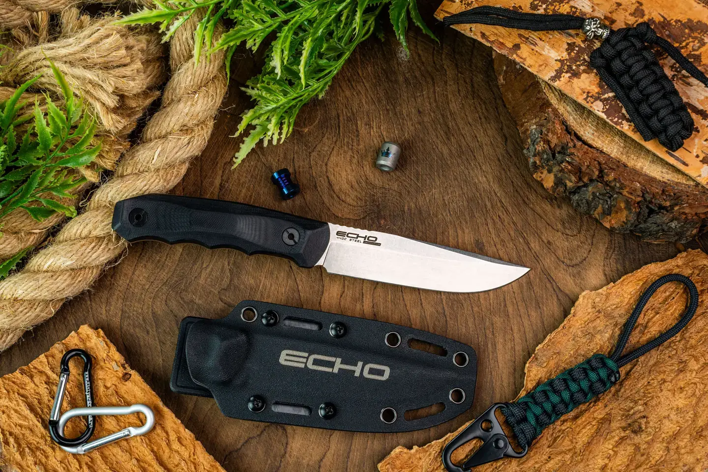 Полный комплект обновлённого Echo 440C StoneWash: нож и ножны Kydex