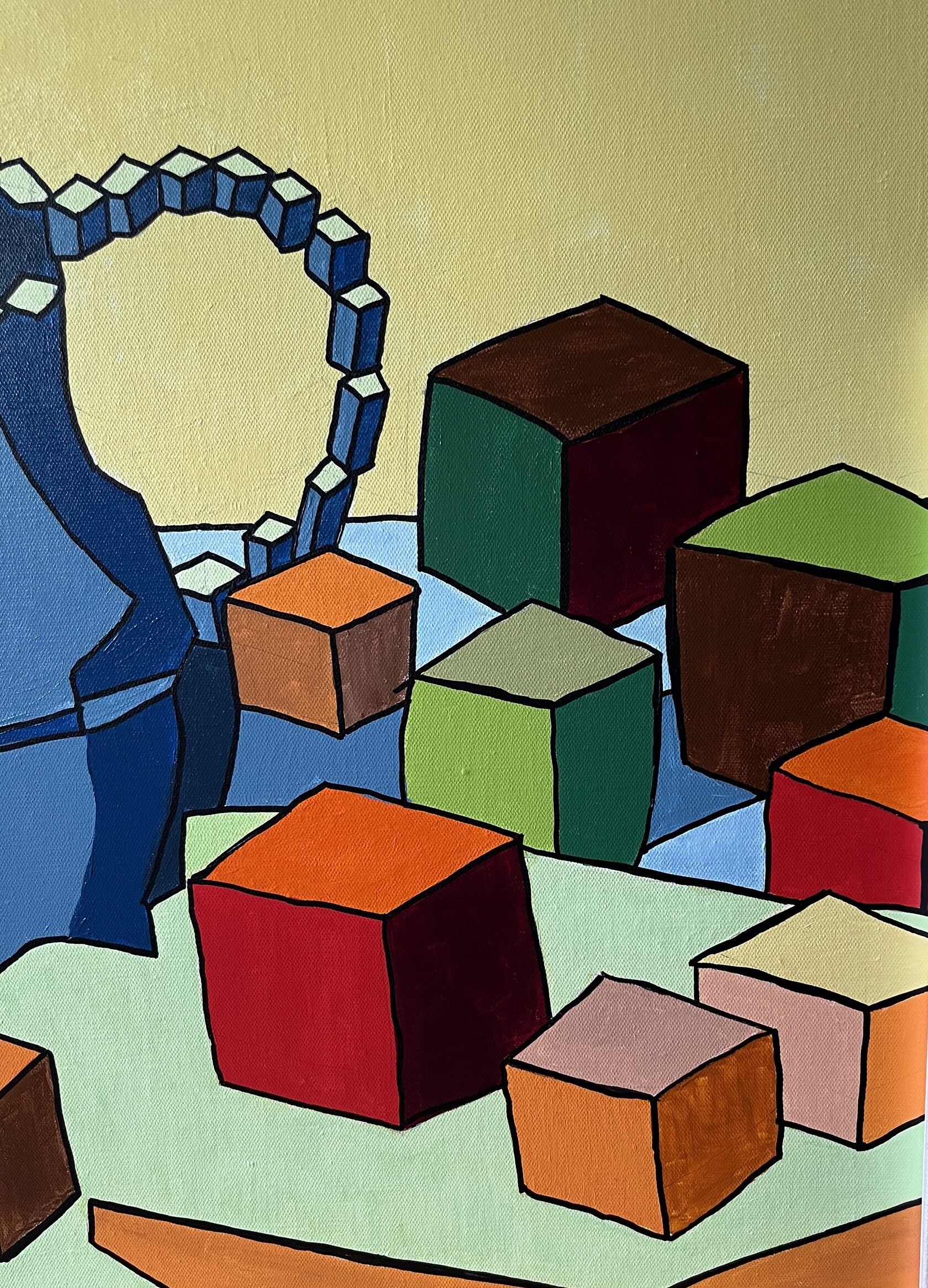Ира Куб картина Персики и кувшин