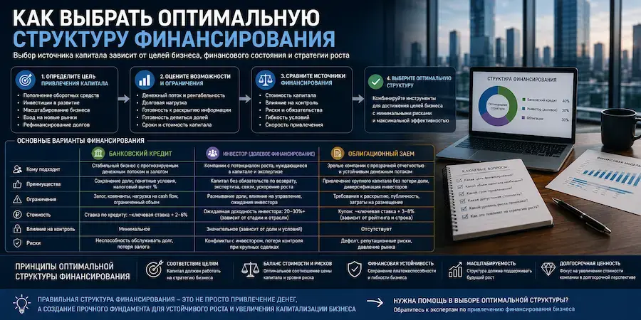 Как выбрать структуру финансирования