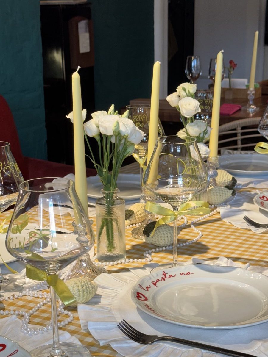 Сервировка Tavola Italiana крупным планом