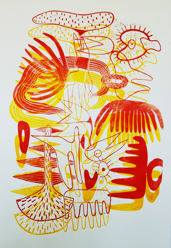 Линогравюра, ручная работа, оформление стен, дизайн, интерьер, ремонт, яркие постеры