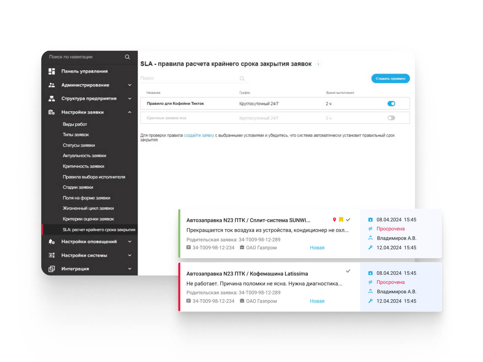 Автоматизация контроля соглашения об уровне обслуживания SLA