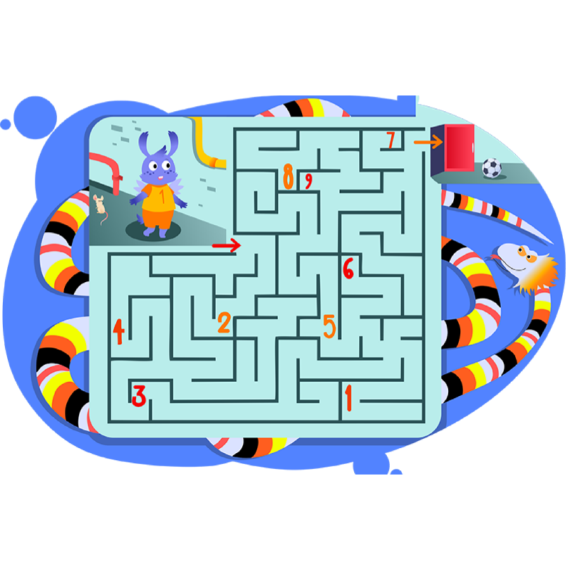 Вомик и сложение трёхзначных чисел в лабиринте