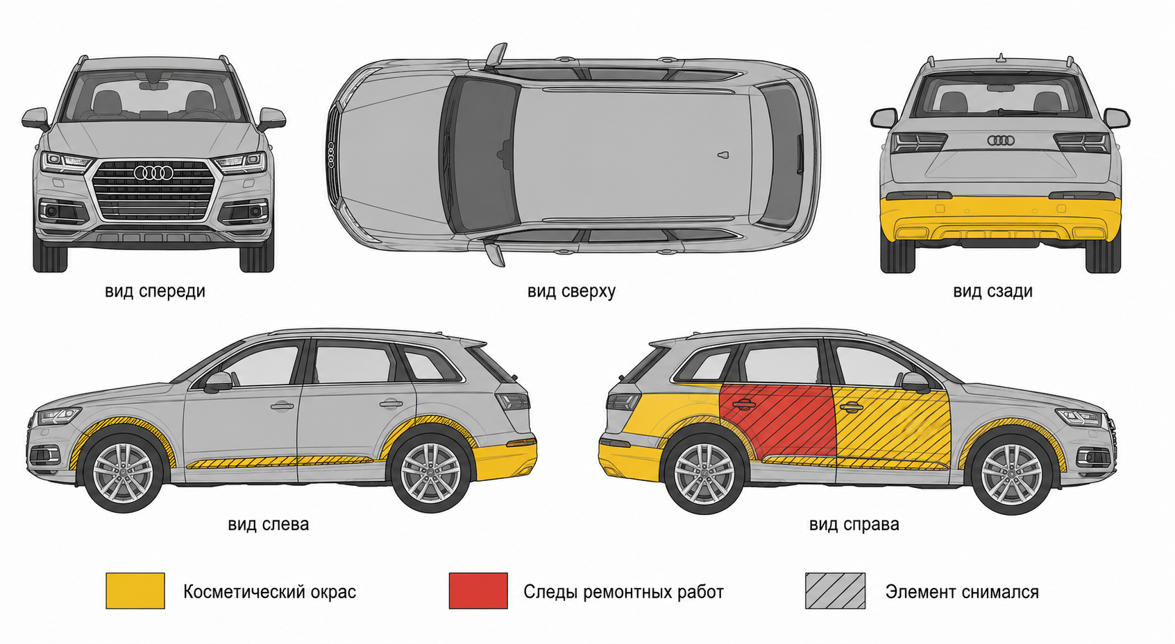 Карта ЛКП Audi Q7