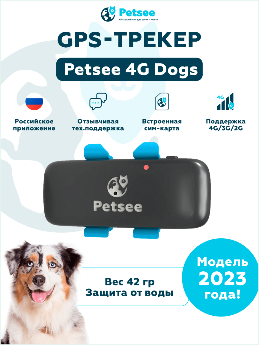 GPS-ошейник (трекер) для собак Petsee купить на официальном сайте, цена,  отзывы