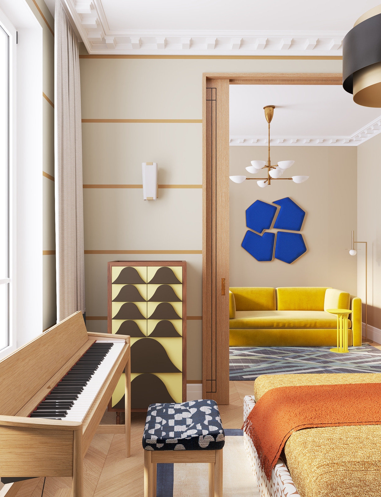 Комоды Wittmann в интерьере спальни дизайнера Екатерины Фёдоровой