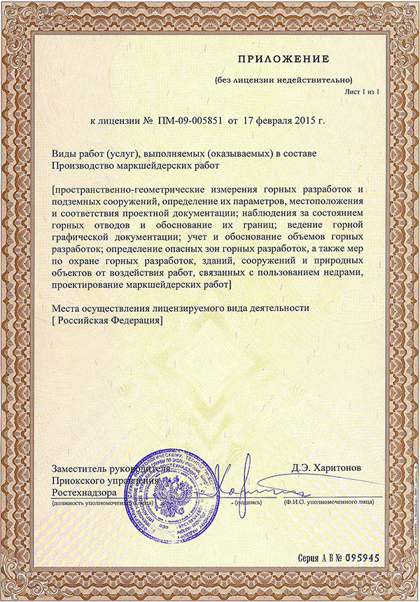 о лицензировании производства маркшейдерских работ