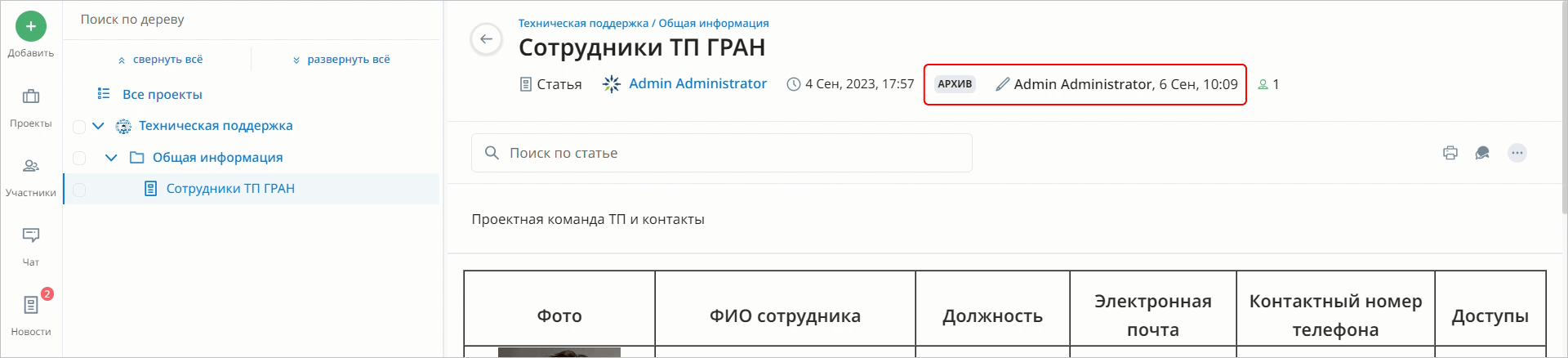 Архивная статья в KMS Gran