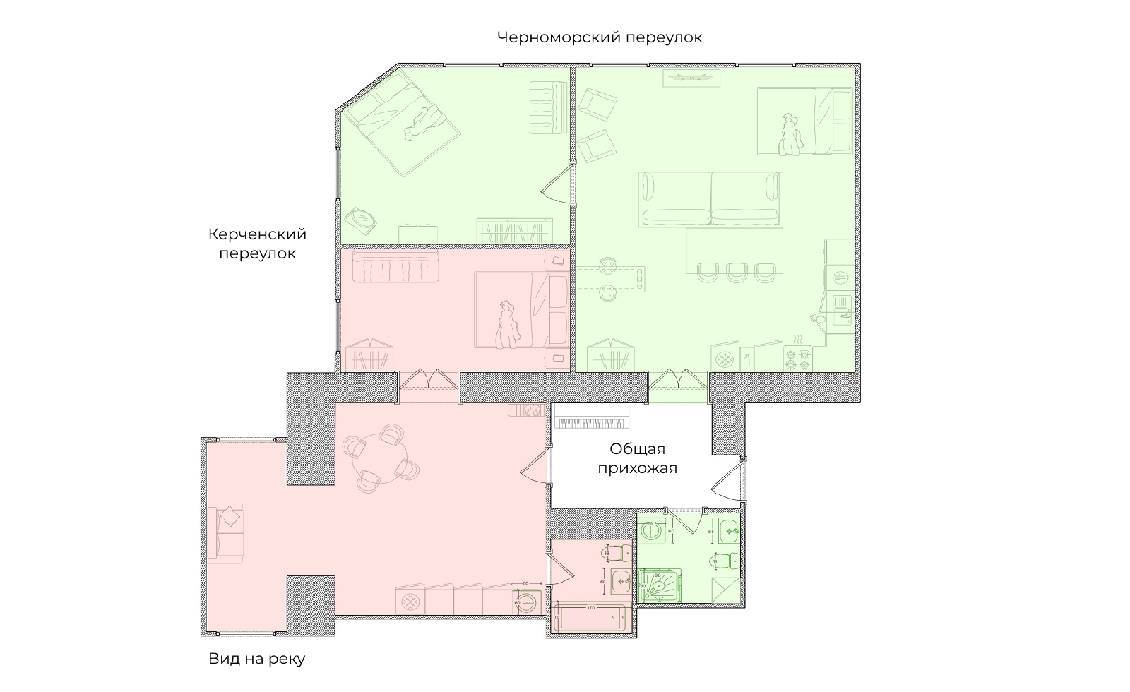 Семейные апартаменты на Адмиралтейской набережной