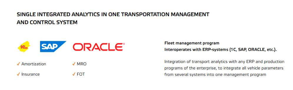 management system of the road transport organization