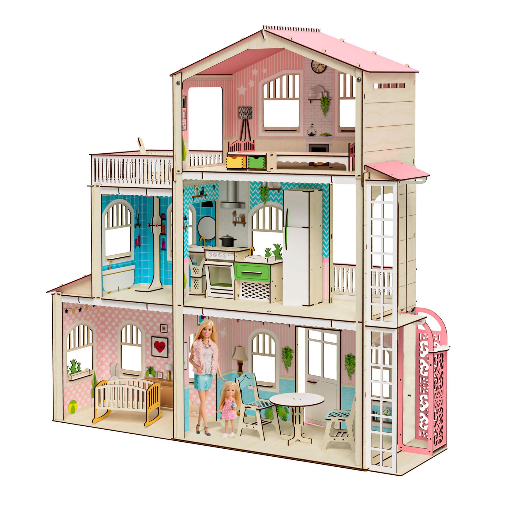 Кукольный дом с мебелью ef4110