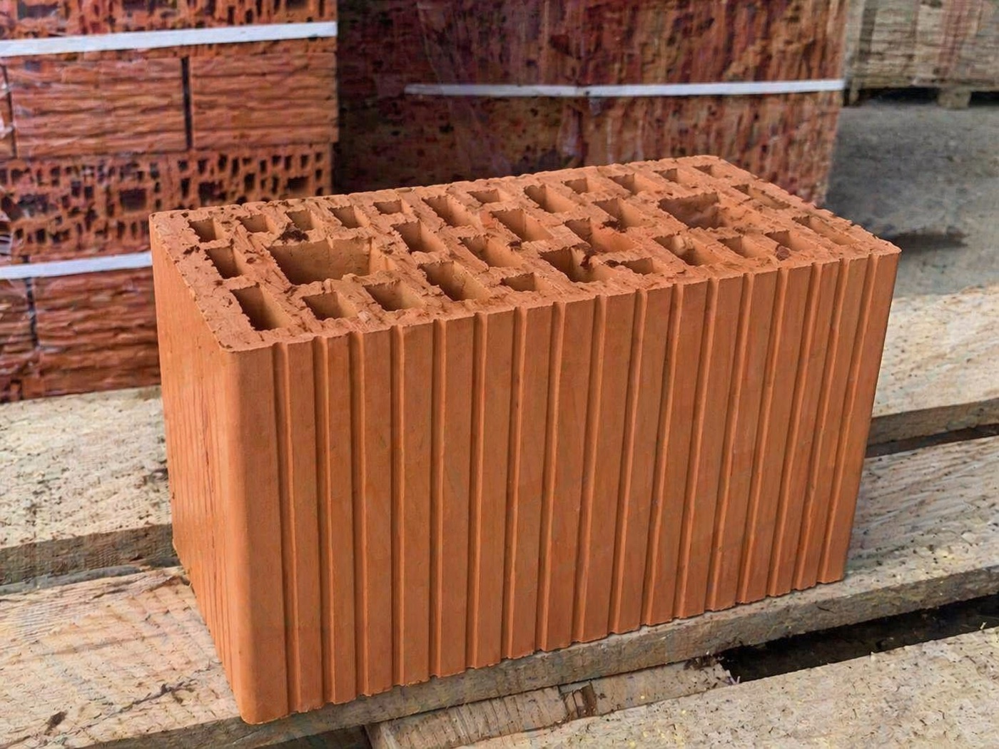 Керамический камень 2,1 НФ пустотелый М-150 крупным планом