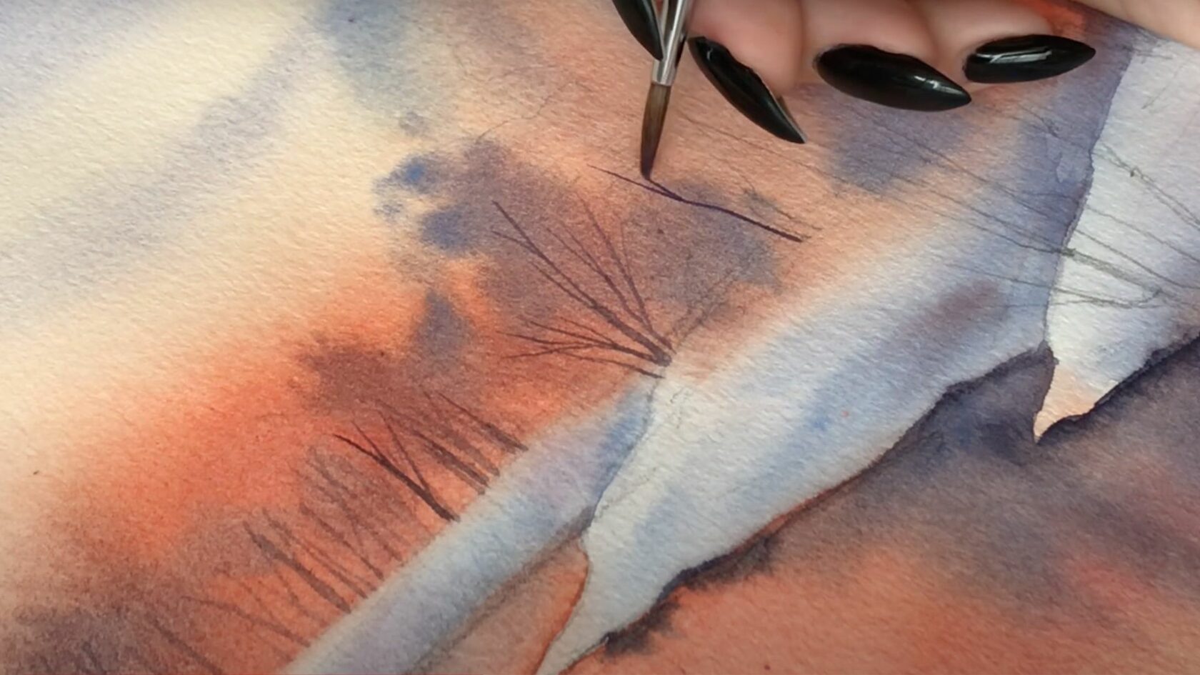 Painting winter landscapes