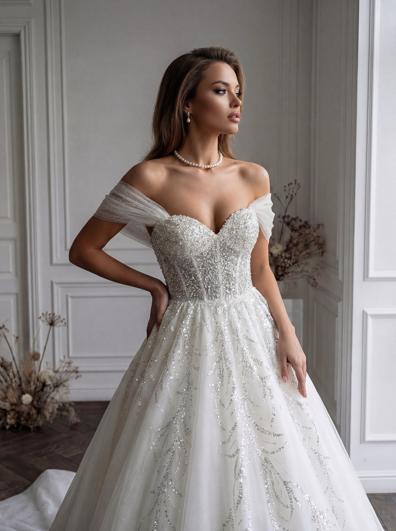 свадебное платье со шлейфом королевское