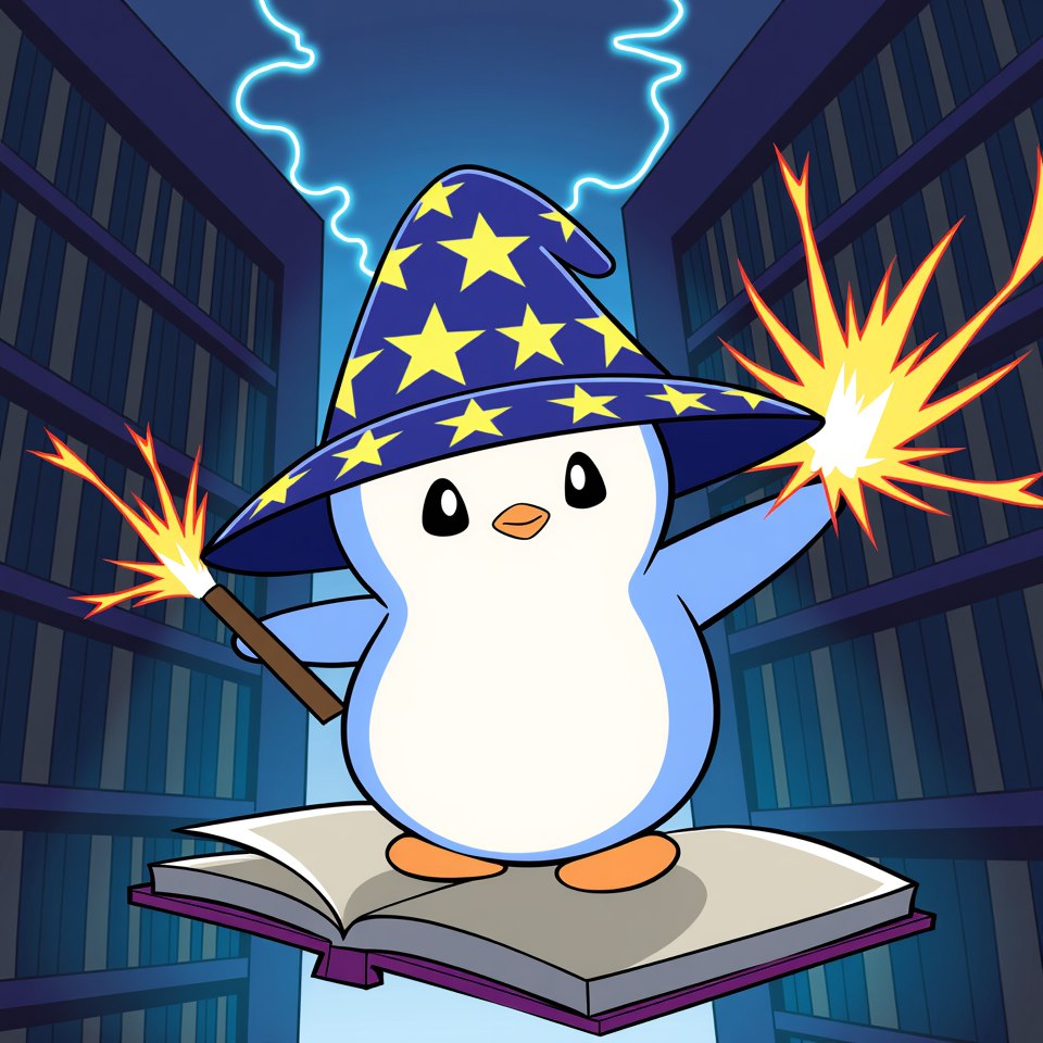 Pudgy Penguins Telegram stickers in a chat conversation