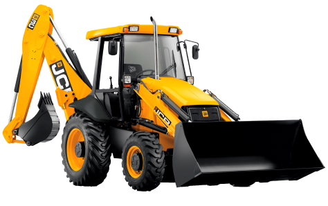 ЭКСКАВАТОР - погрузчик jcb3cx без фона пнг