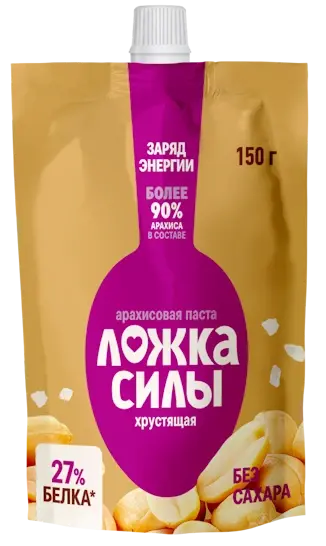 Арахисовая паста Ложка силы Хрустящая с солью