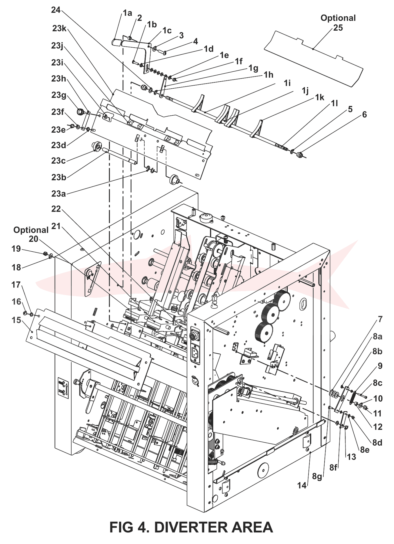 Morgana BookMaster Pro Fig 4 Diverter Assy — схема деталей
