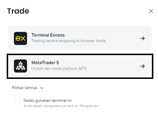 Exness metatrader-5 Indonesia