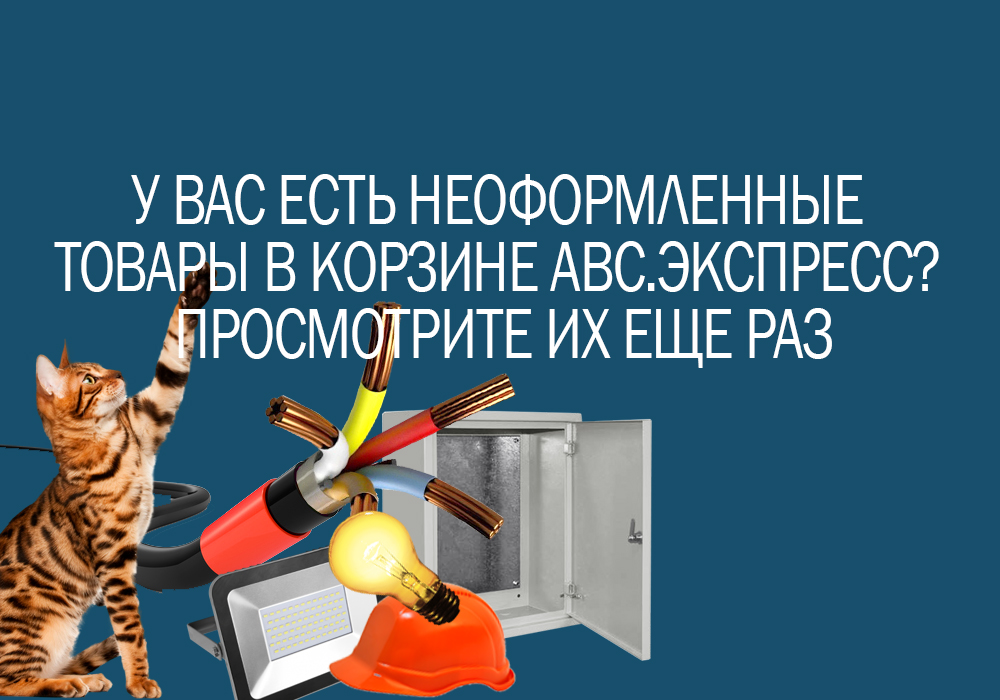 У Вас есть неоформленные товары в корзине АВС.экспресс? Просмотрите их еще раз