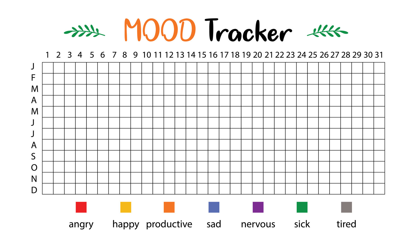 График 31 день. Трекер настроения на месяц. Трекер настроения распечатка. Трекер настроения на год. Трекер настроения на год шаблон.