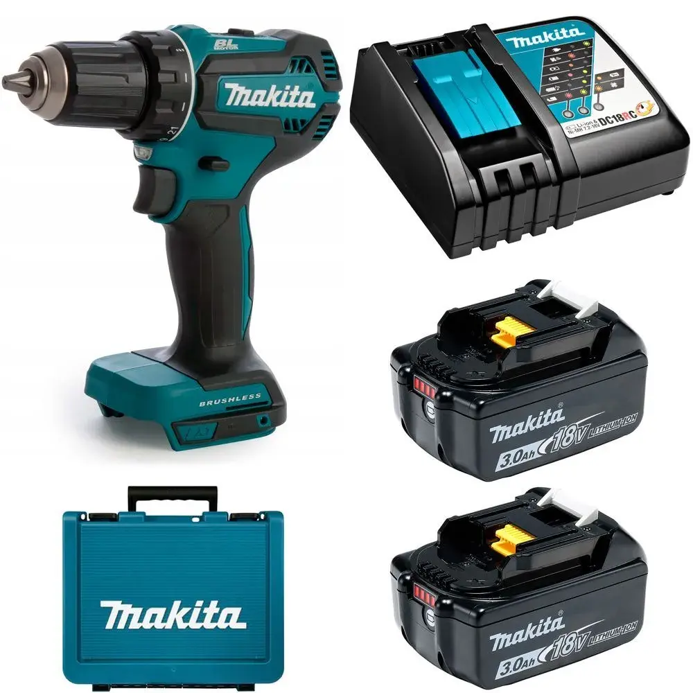 Шуруповерт Makita DDF485RFE с кейсом и аккумуляторами