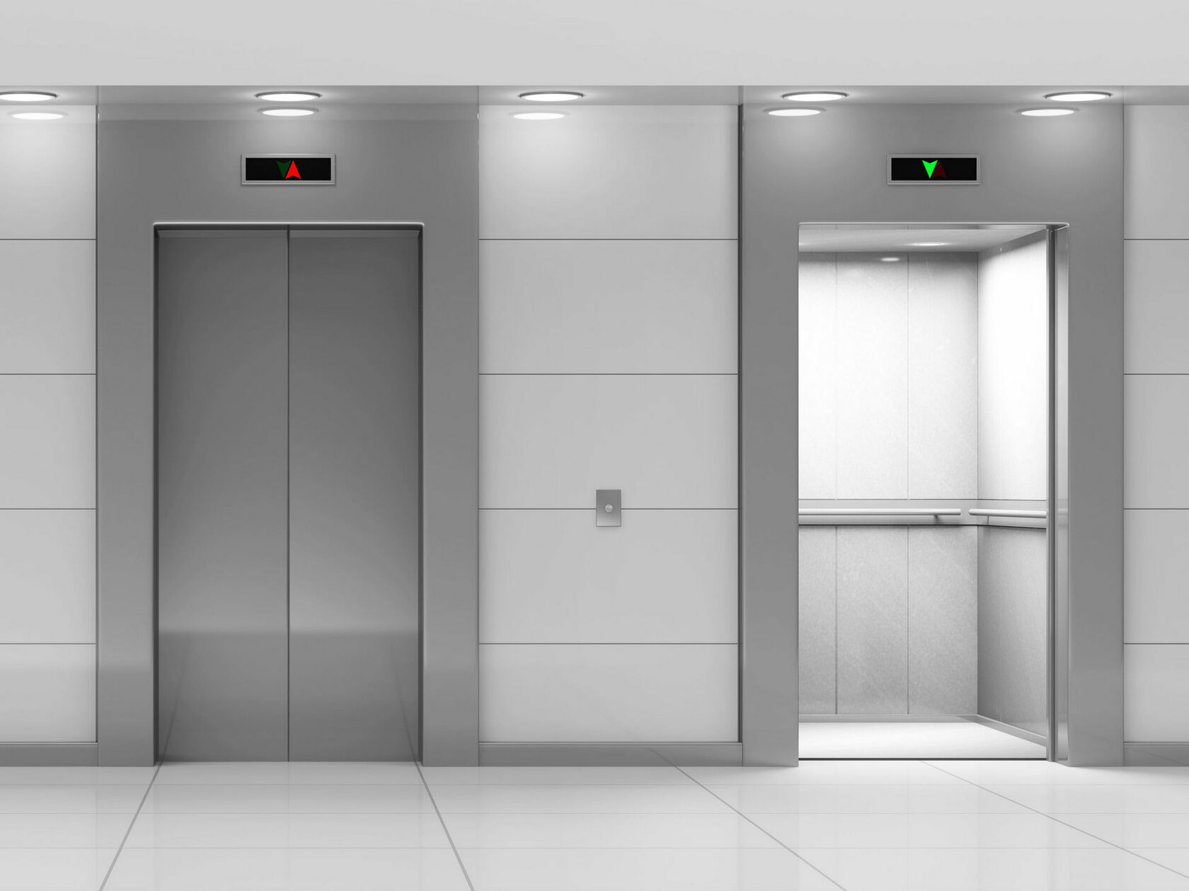 Белый лифт