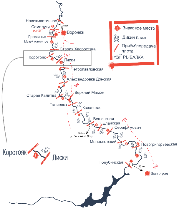 Коротояк воронежская область карта