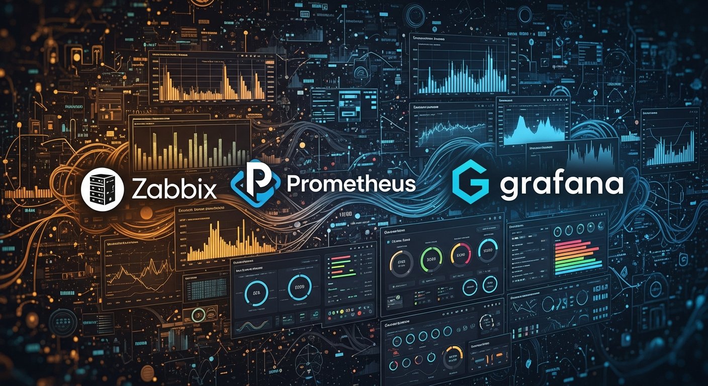 Сравниваем Zabbix, Prometheus и Grafana по задачам, архитектуре и стоимости внедрения. Разбираем, какой стек подойдёт под классическую и контейнерную инфраструктуру.
