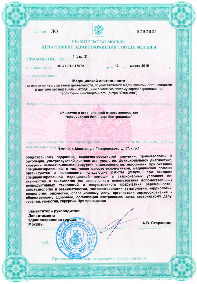 Приложение № 1 к лицензии, страница 2
