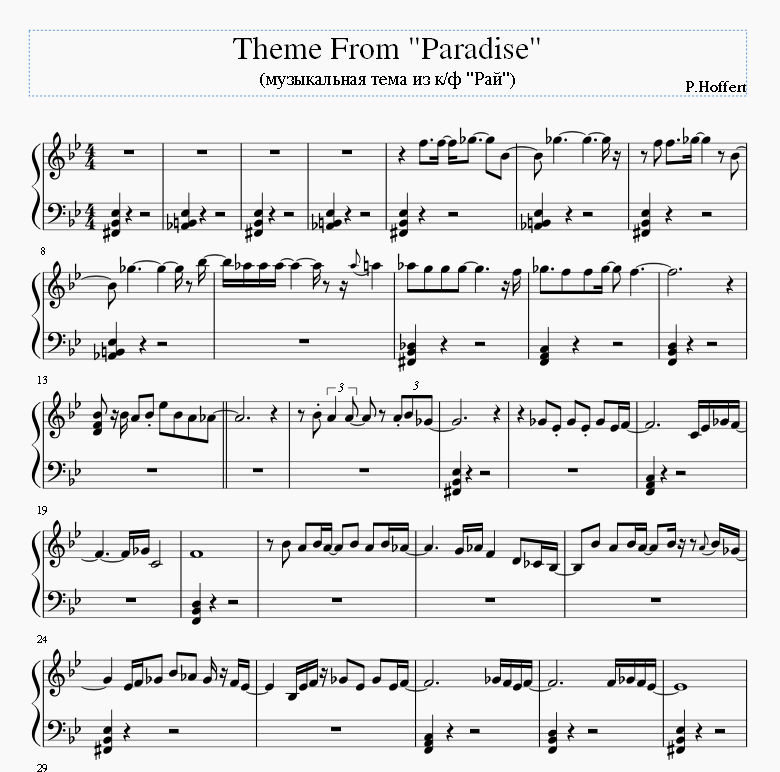 Theme From "Paradise"