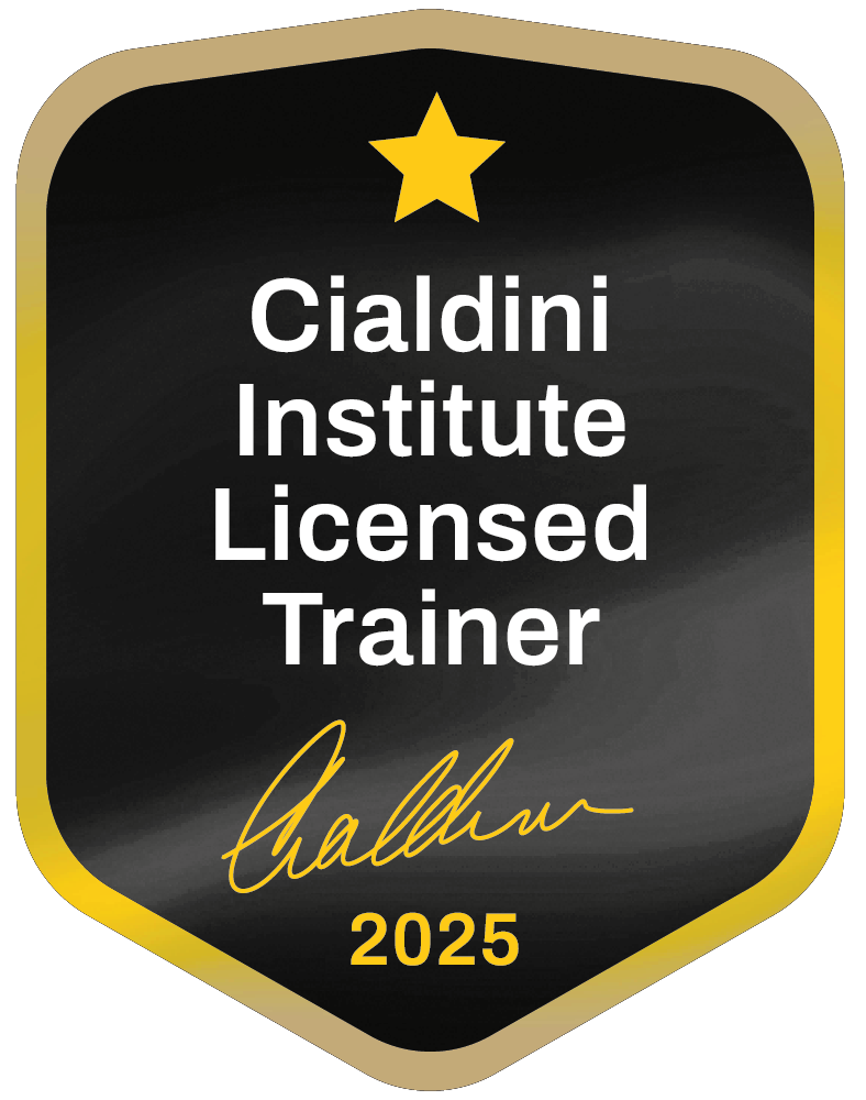 Cialdini Institute Licensed Trainer 2025 badge