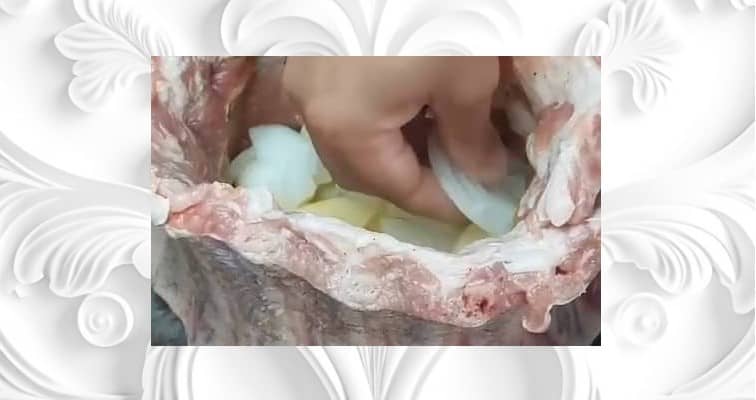Приготовление мясного «пенька» из ребрышек с картошкой: шаг 6
