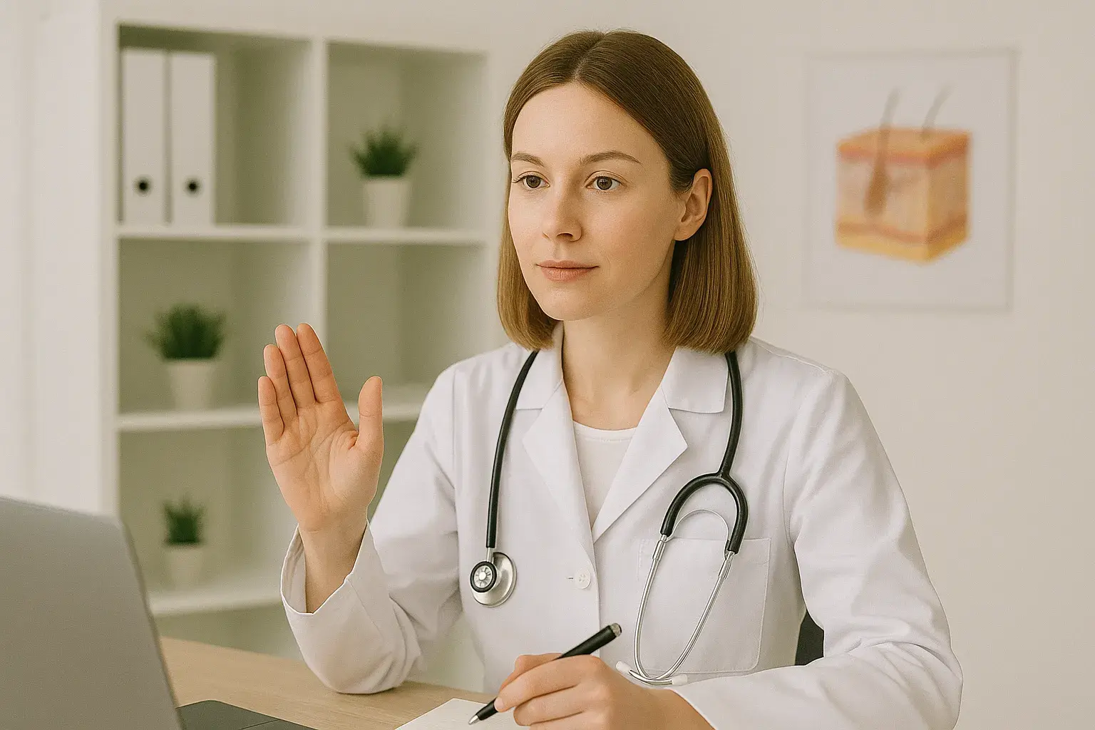 Врач-дерматовенеролог и врач-косметолог на дистанционном обучении