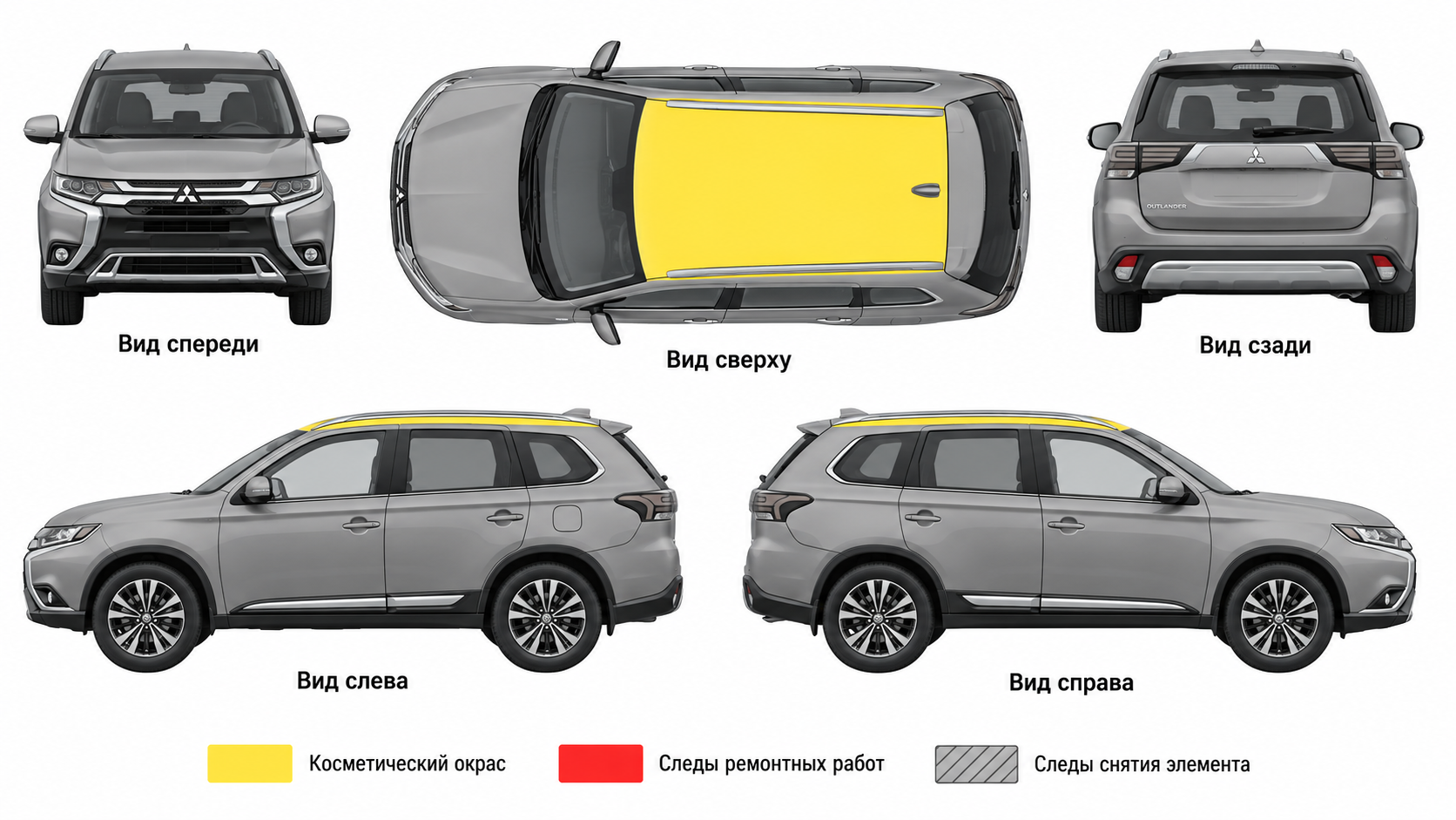 Карта ЛКП Mitsubishi Outlander