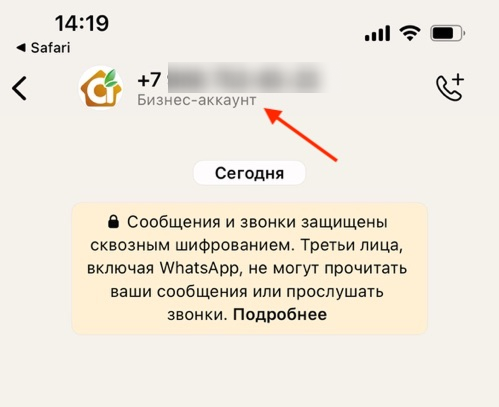 Бизнес-аккаунт вотсап