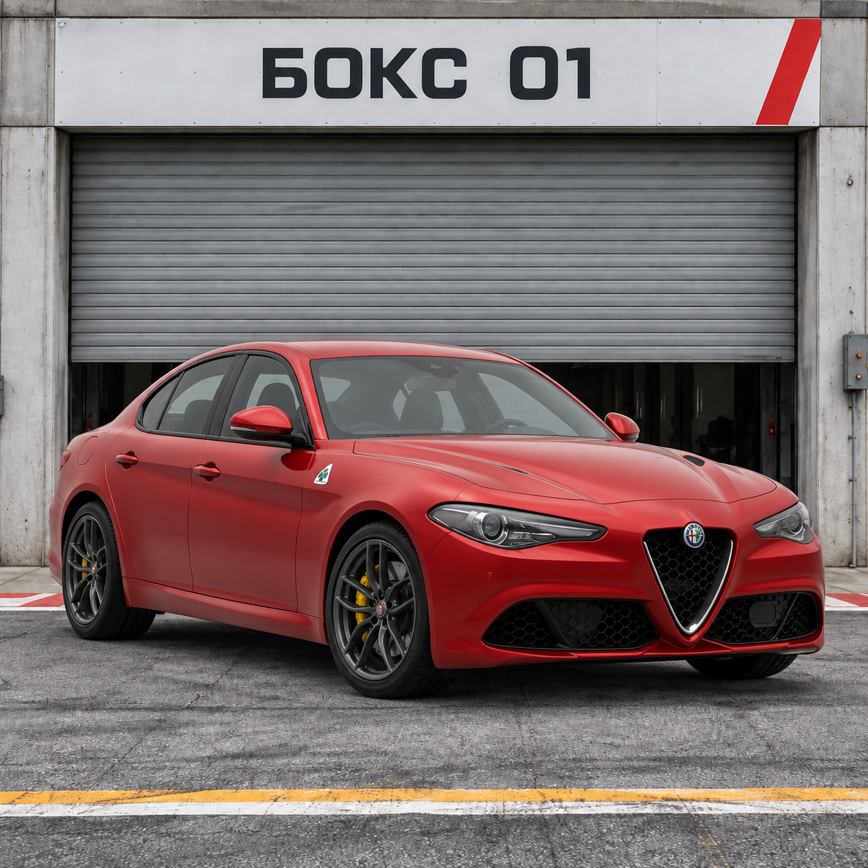 Alfa Romeo Giulia у пит-бокса