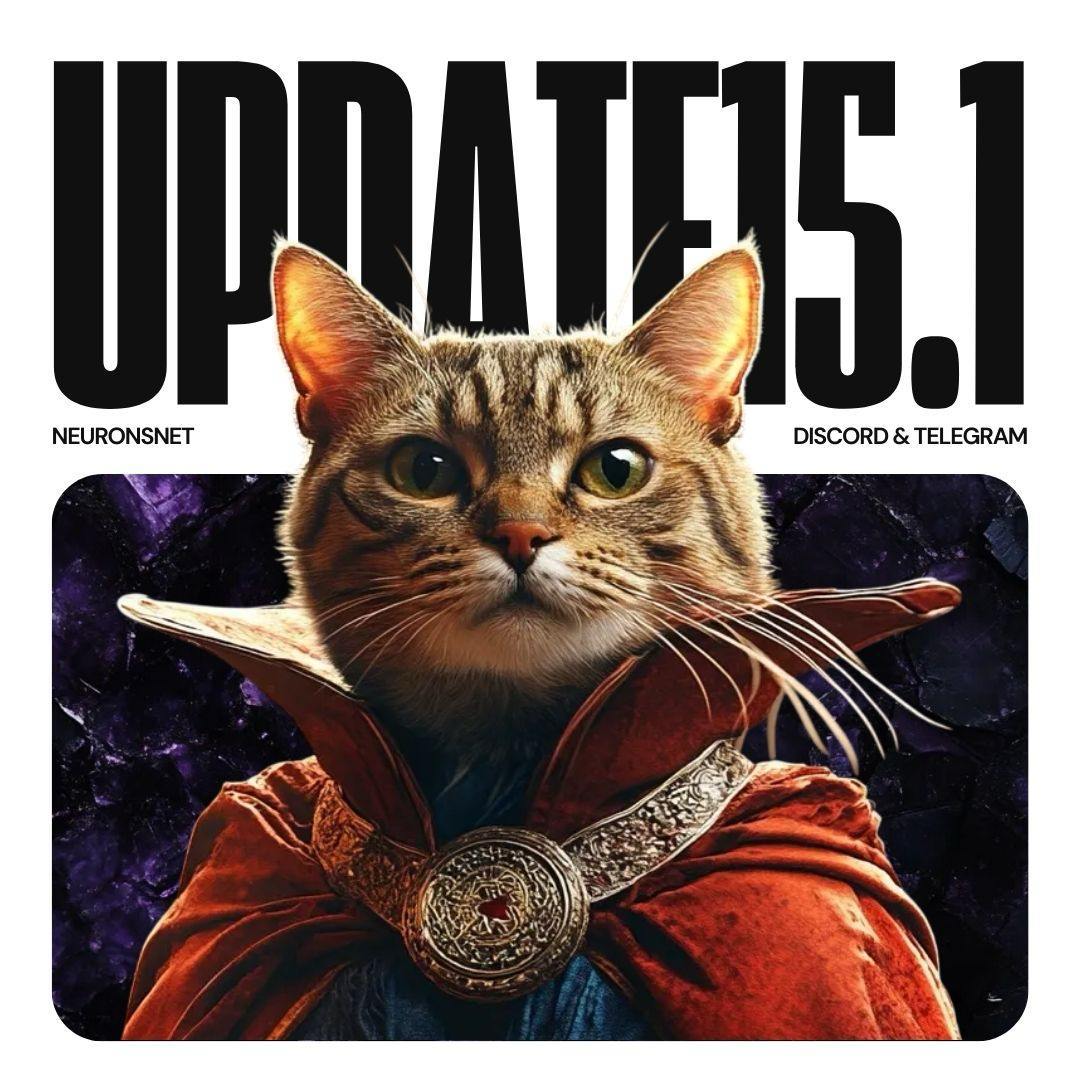 Обновление 15.1 в ботах neuronsnet: бесконечные генерации в Midjourney, экономия токенов в fast-режиме и вертикальный формат видео в Runway