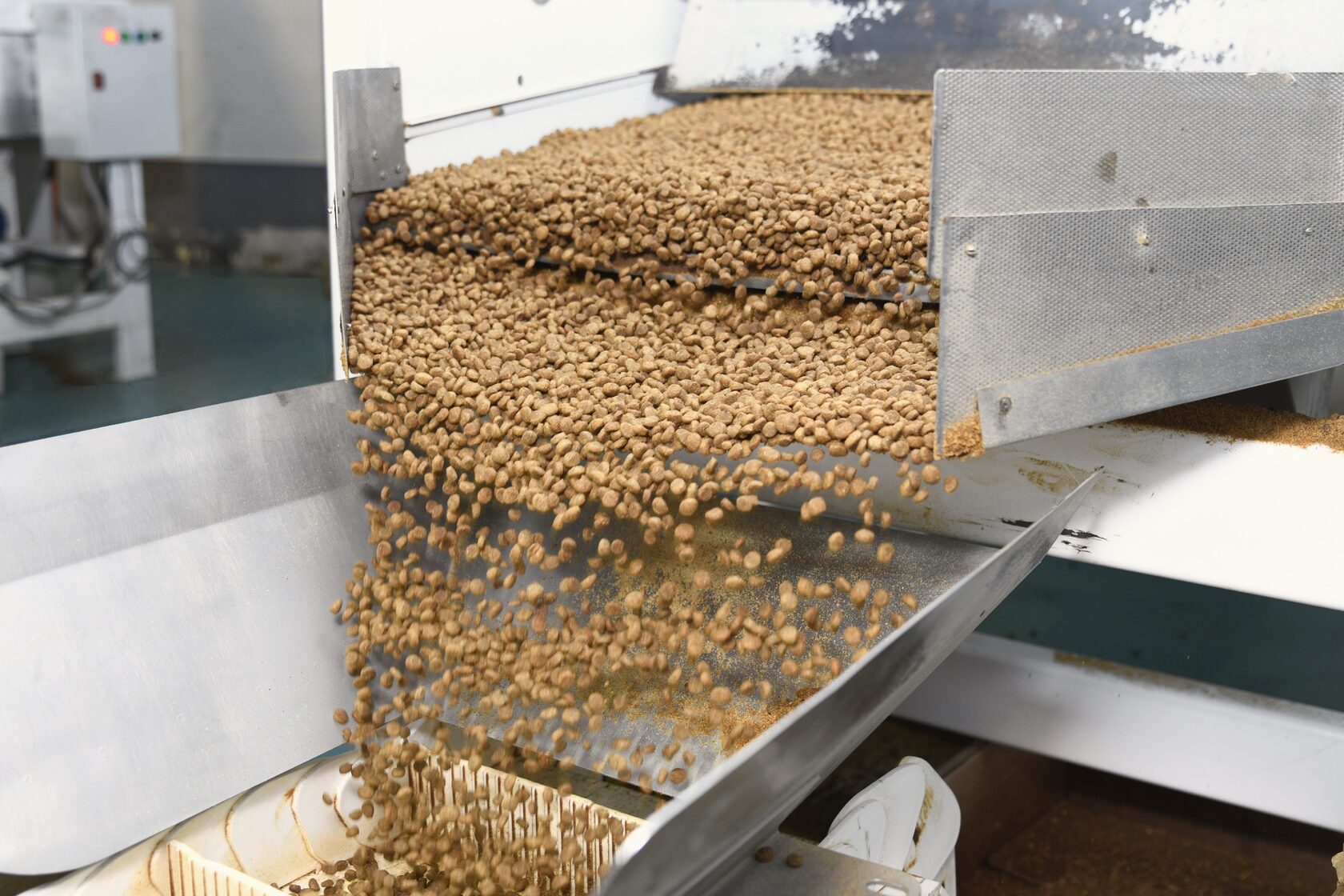 Гранулы корма на производственной линии FAVA