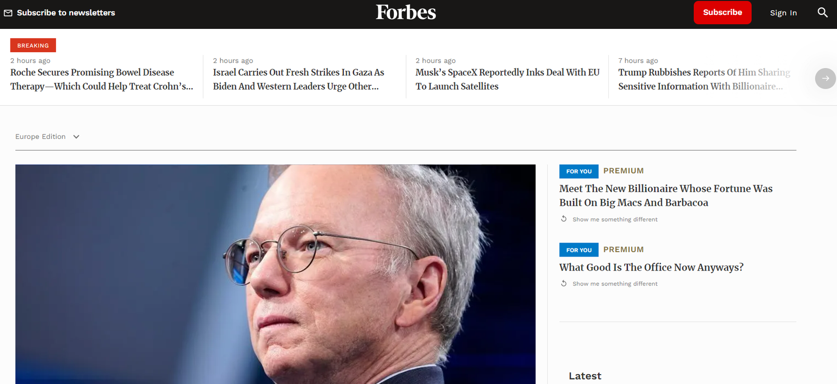 Forbes main page