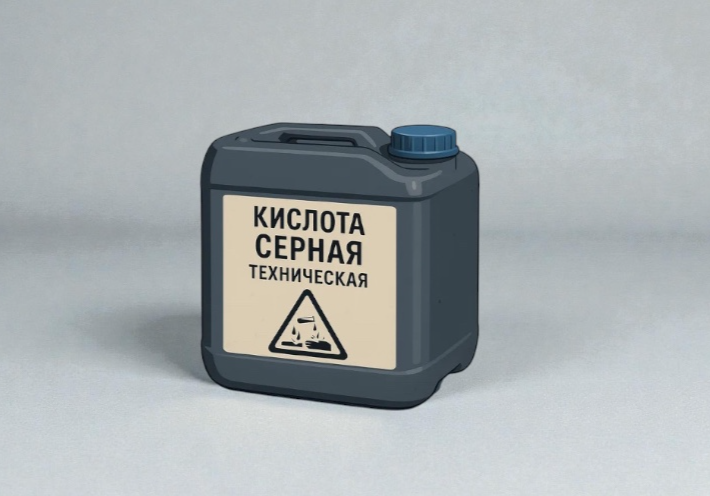 Техническая серная кислота в канистре
