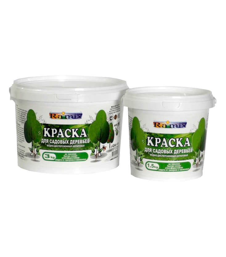 Краска акриловая для садовых деревьев