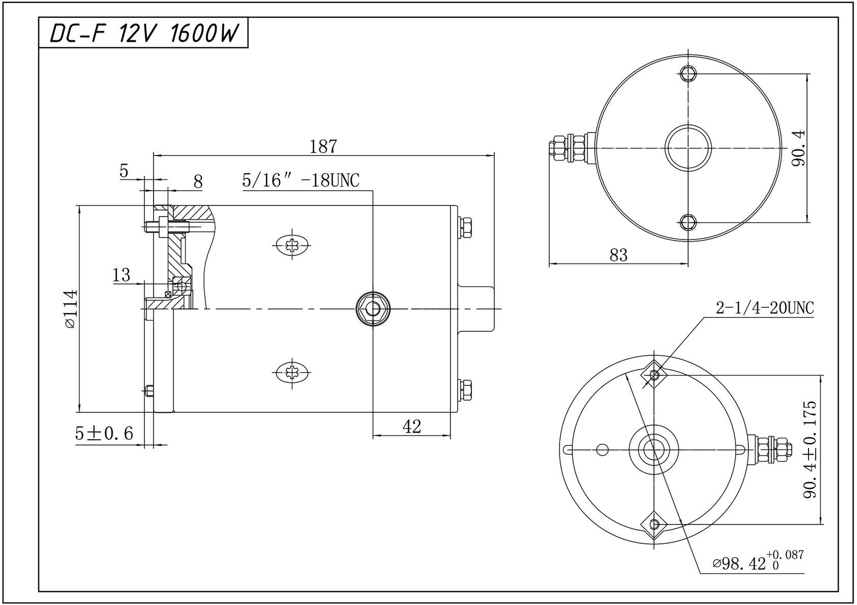 Чертеж электродвигателя DC-F