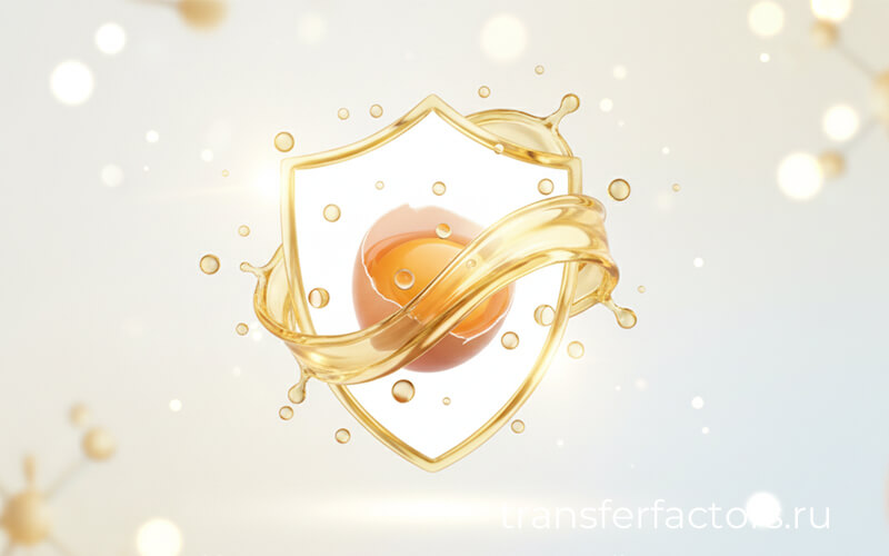 4Life Transfer Factor Tri-Factor: инфографика «иммунитет — молозиво — яйцо», компоненты UltraFactor®, NanoFactor® и OvoFactor® как источники обучающей поддержки