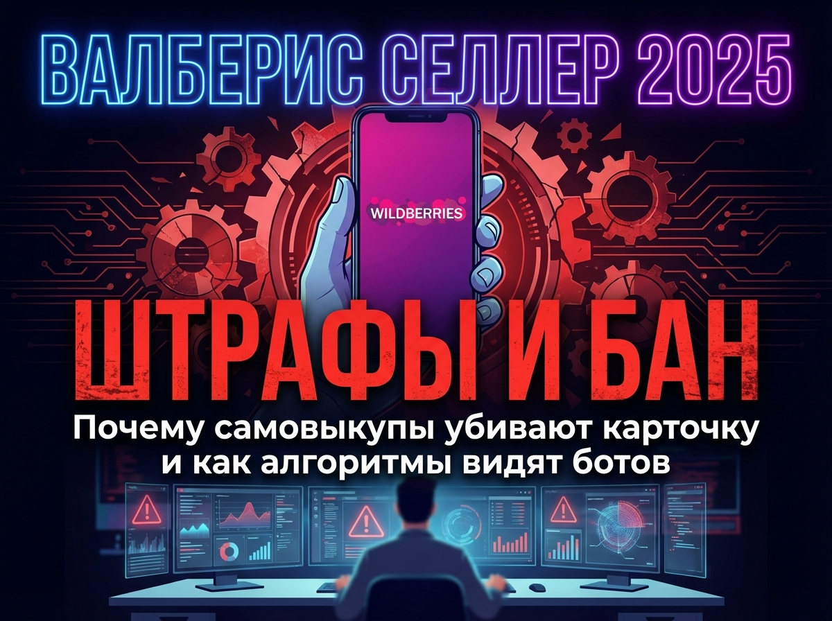 Валберис селлер анализирует штрафы и бан за самовыкупы на графике продаж